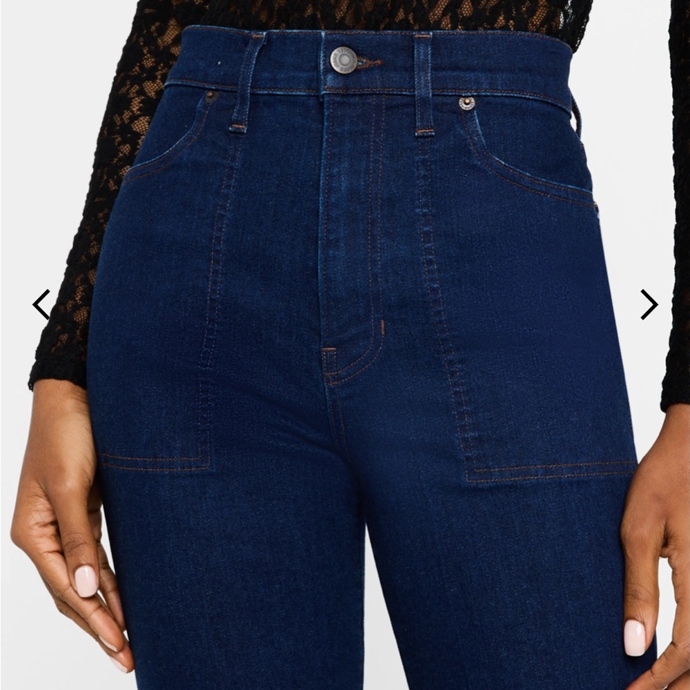 Veronica Beard Crosbie Denim Wide-Leg Jeans Indigo Rinse Size 27 like new - Picture 8 of 13